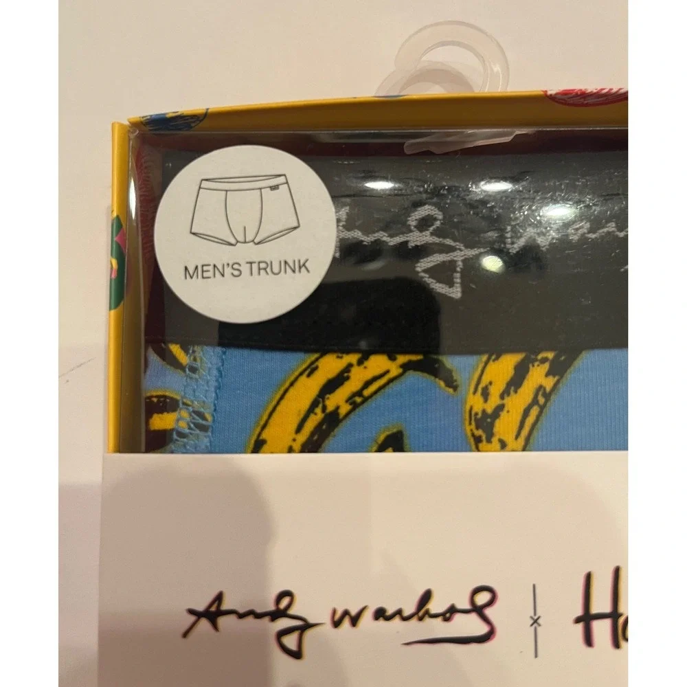 Andy Warhol Men's Boxer Briefs Banana Happy Socks Size XL